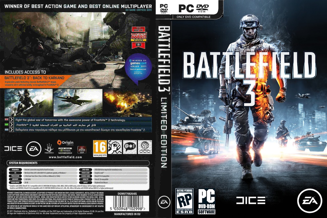 battlefield 3 pc full game dlc mp-sp nosteam